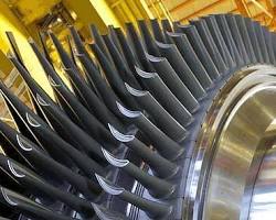 Turbine blades close-up: