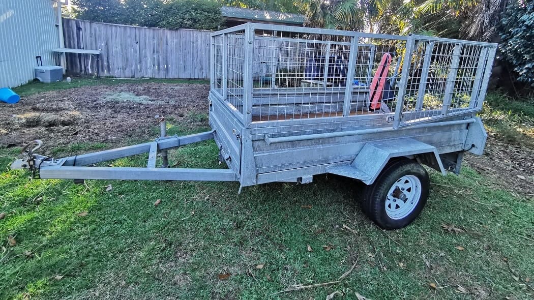 A small lawn mowing trailer