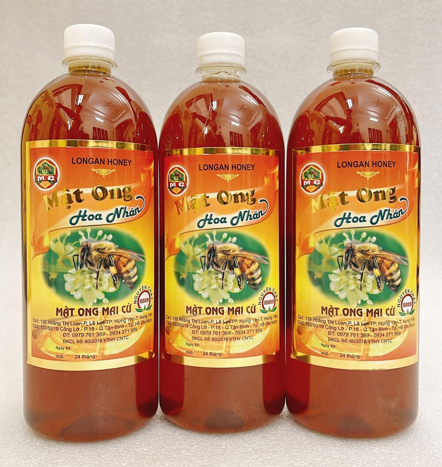 Mật ong Hoa nhãn Hưng Yên - 1000ml - Mật ong Mai Cừ