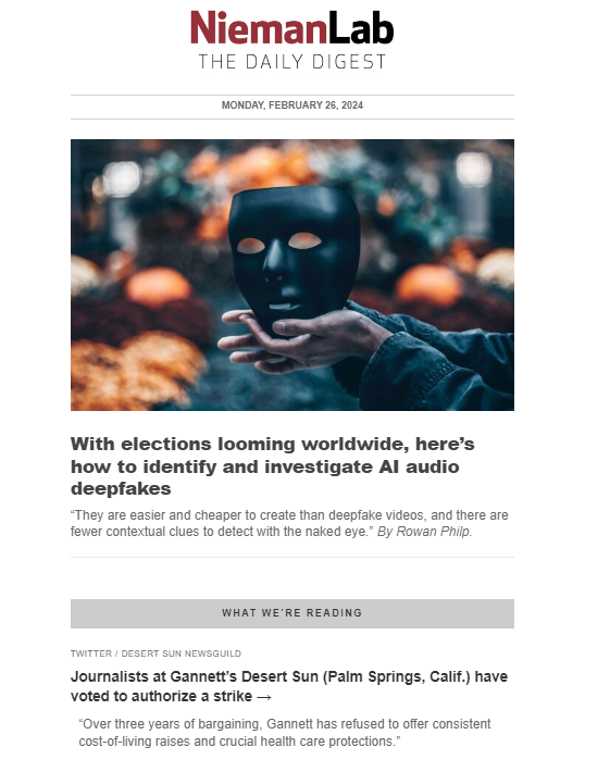 Розсилка Nieman Journalism Lab про медіа.