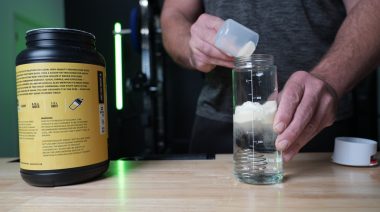 Mixing Jacked Factory Authentic ISO protein powder