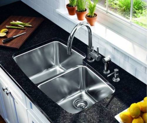 Undermount, Double bowl, Stainless Steel Sink