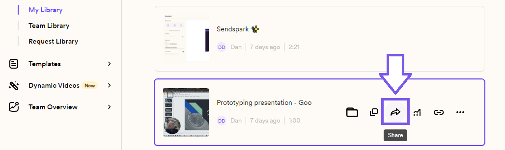 Share Sendspark Video
