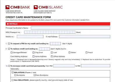 How To Cancel Cimb Credit Card- How To Cancel CIMB Credit Card By Submitting The Form?