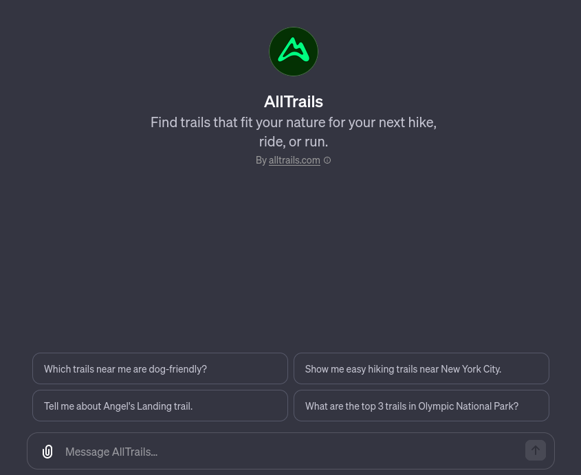 AllTrails | Featured Custom GPTs