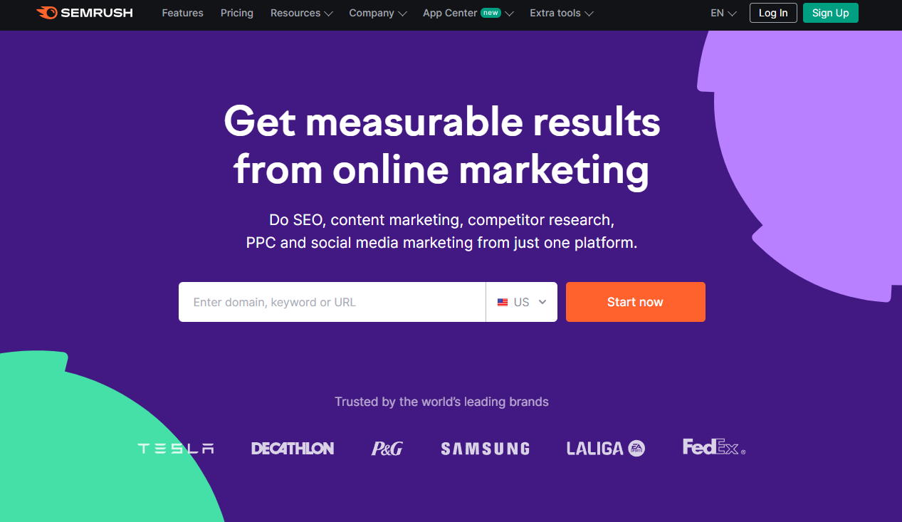 Semrush: Get measurable results from online marketing