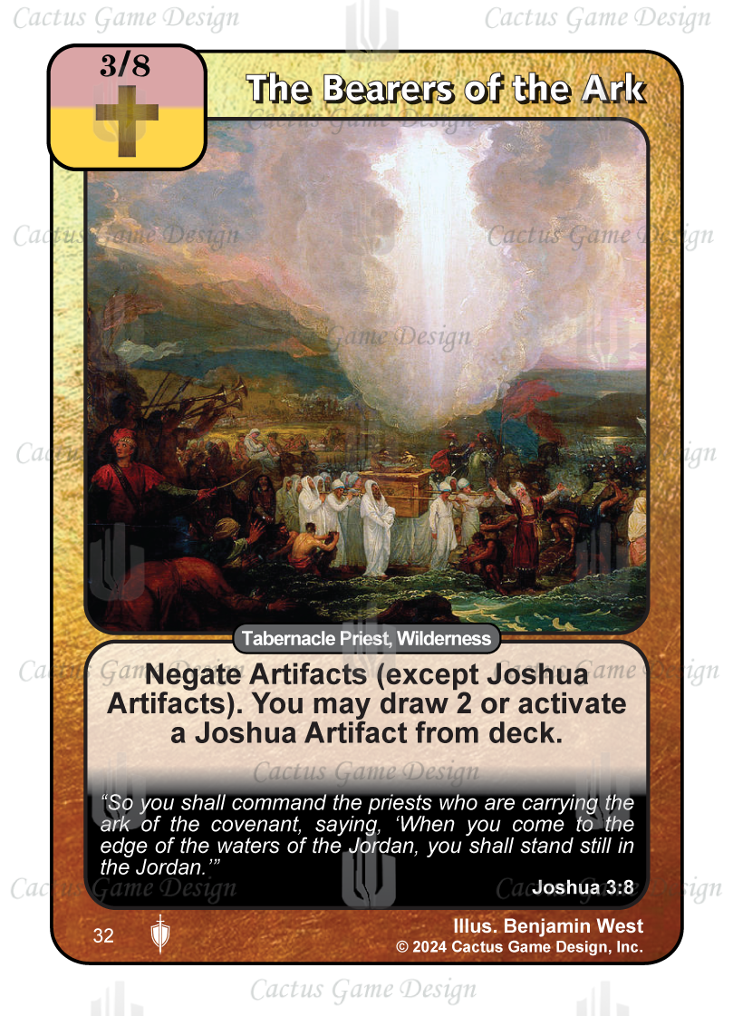 A card with a painting of a group of people

Description automatically generated