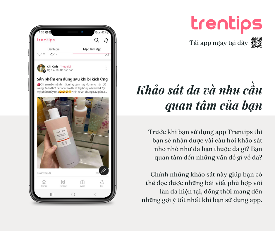 Bạn cần biết gì trước khi sử dụng app review mỹ phẩm Trentips?