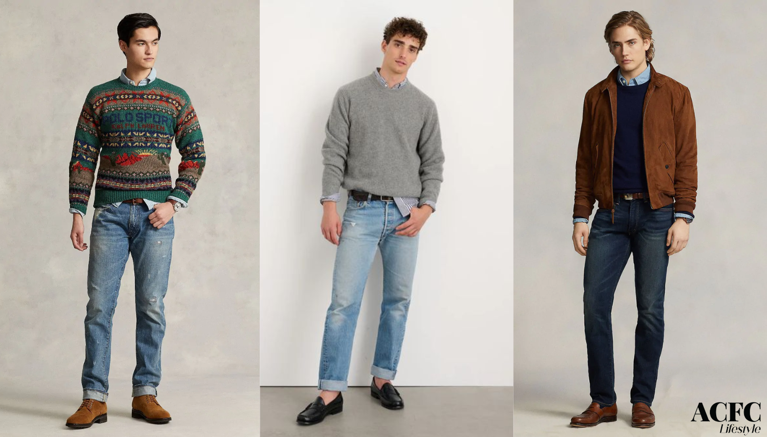 Cách phối đồ mùa đông với quần jeans chuẩn gu, thời thượng | ACFC Blog ...