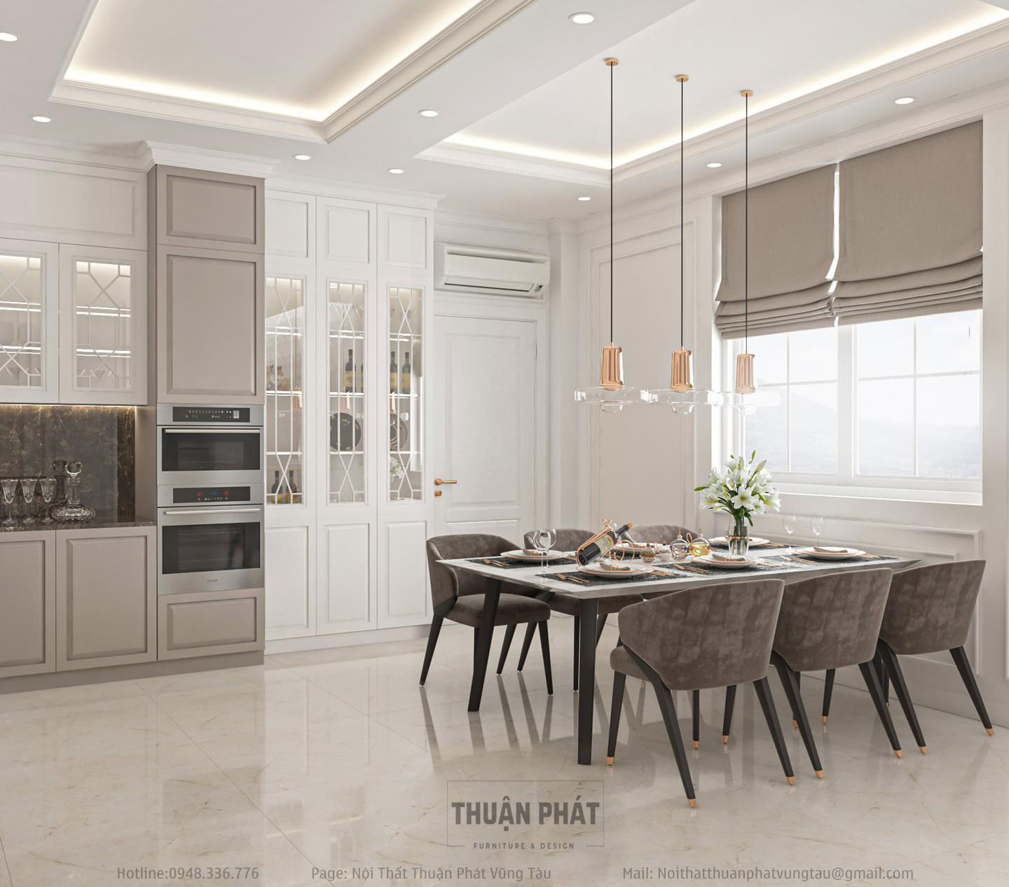 Thuận Phát Home - Nghệ Thuật Tinh Tế trong Thiết Kế Tủ Bếp Tân Cổ Điển