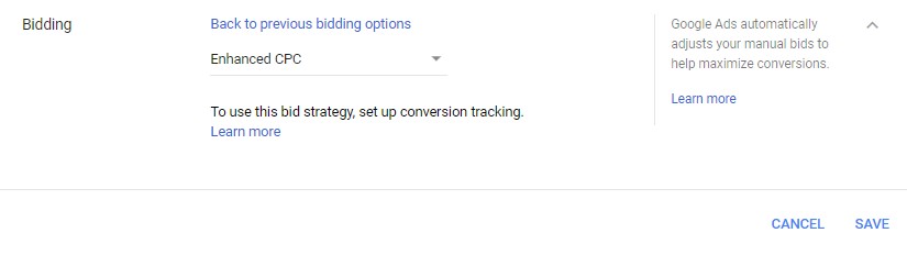 Google Ads Enhanced CPC Bidding