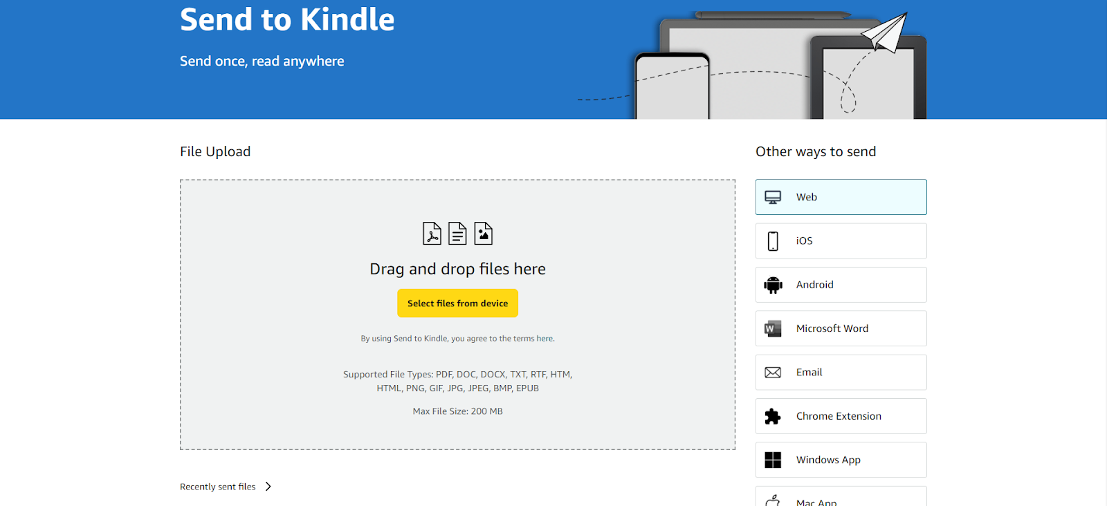 How to email documents and books to your Kindle