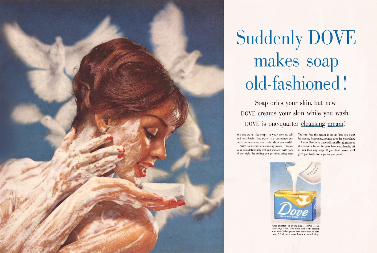 Dove's ads before adopting purpose-driven marketing