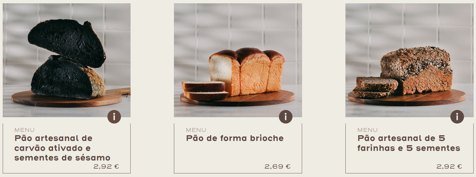 Menu pães padaria - A padaria Portuguesa - BVML