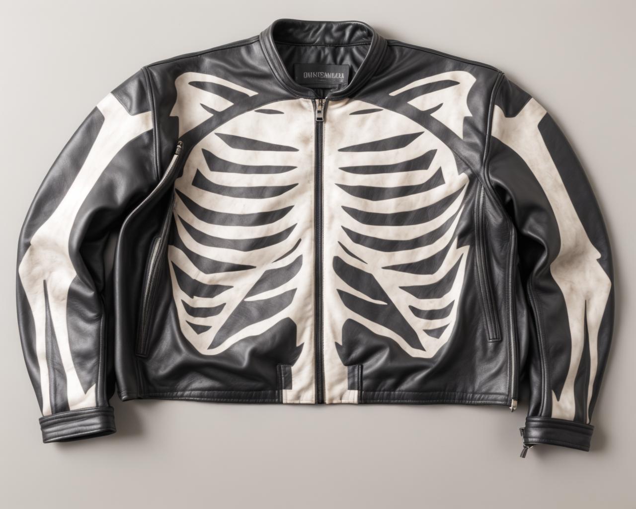 skeleton leather jacket