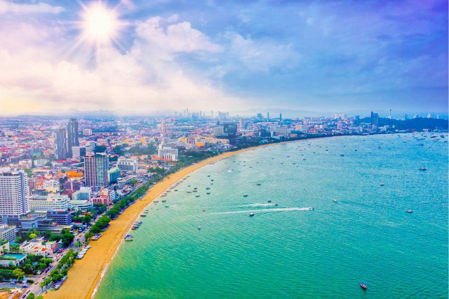 A panoramic view of Pattaya Beach - Chonburi 