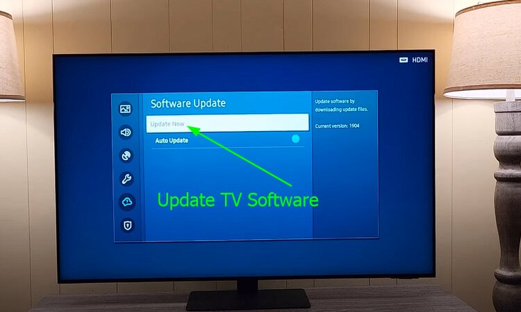 samsung tv update the software