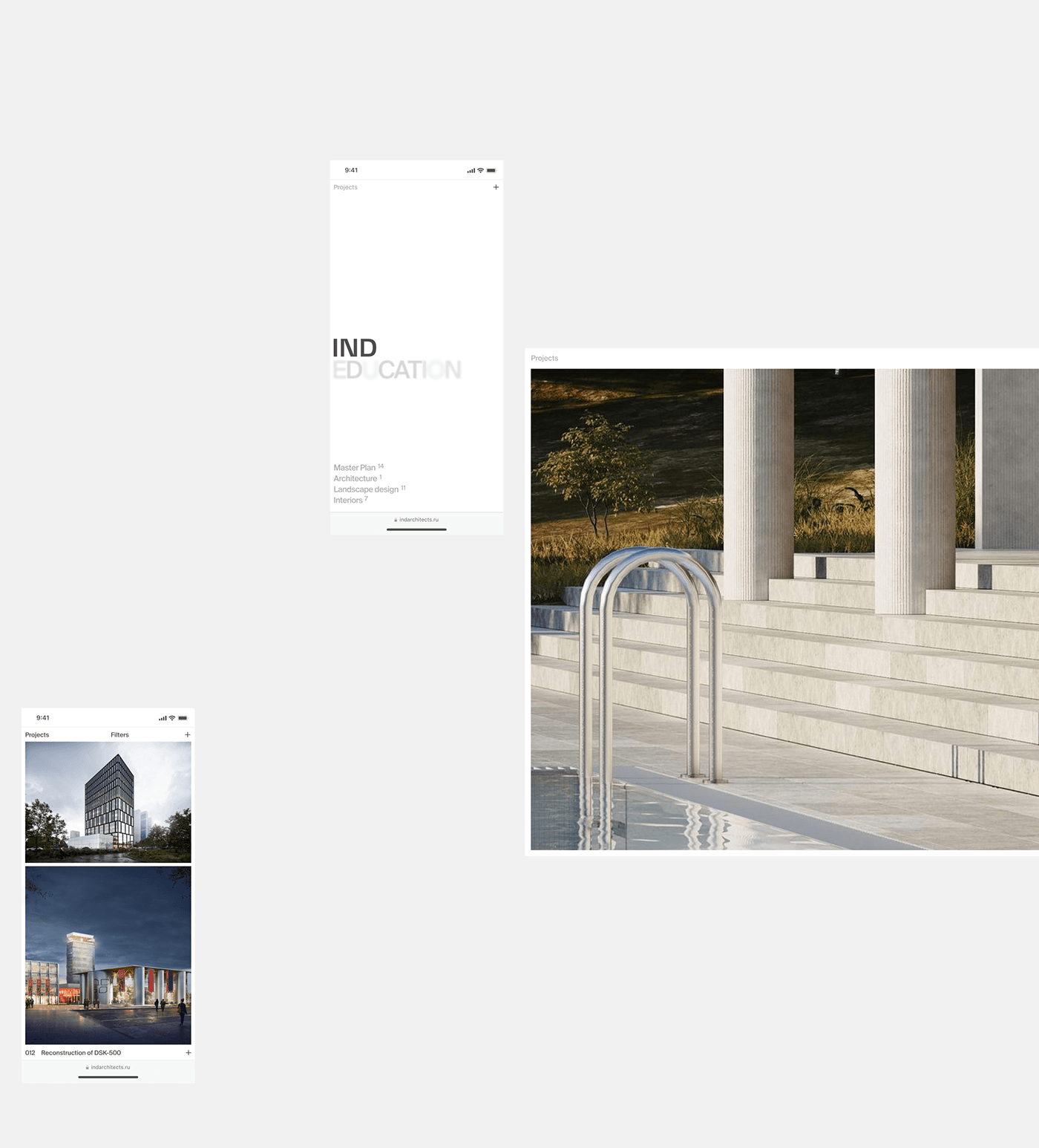 Artifact from the IND Architects' Sleek Minimalist Web Design Unveiled article on Abduzeedo