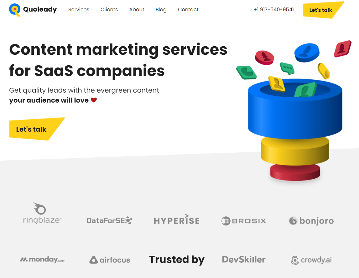 Quoleady content marketing and SEO agency