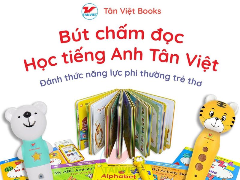 Bộ sách công nghệ - Bút chấm đọc - Học tiếng Anh Tân Việt 