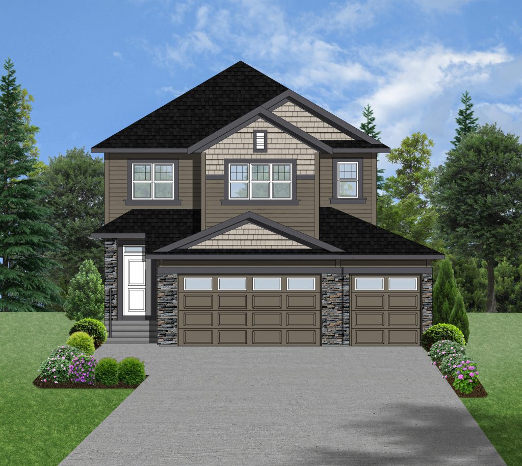 The Rundle 3 model, one of the affordable homes near Calgary built by Golden Homes