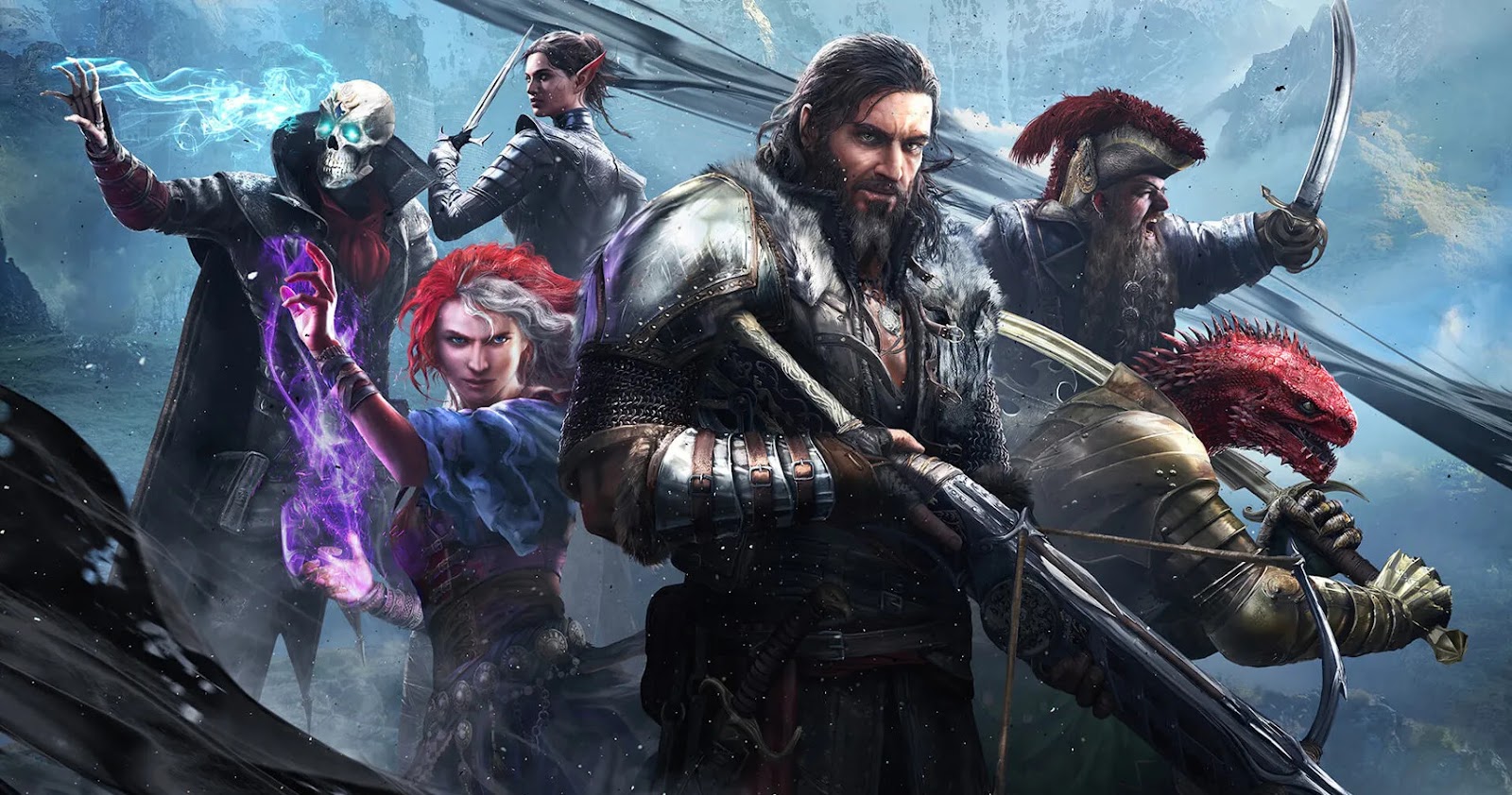 Promotional artwork of the main characters from Divinity: Original Sin 2. 
