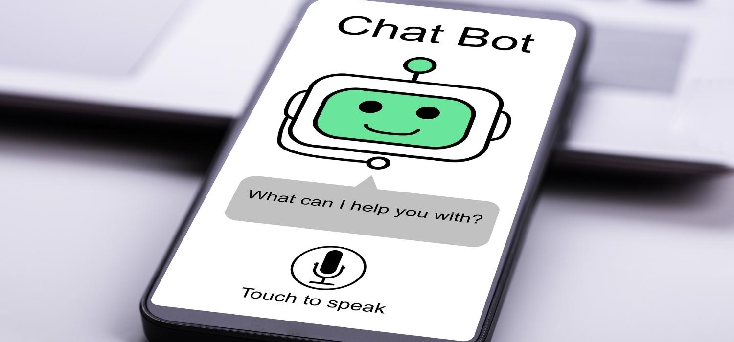 A cute green chatbot image with the words "what can i help you" makes it easy for digital marketers to invest in technology.