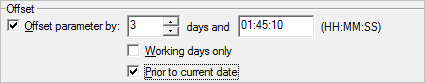 42.the ‘Prior to current date’ offset option