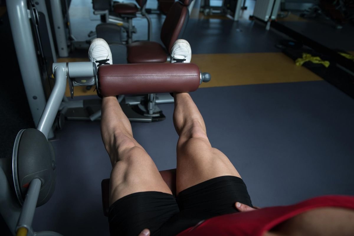 treino em cadeira extensora