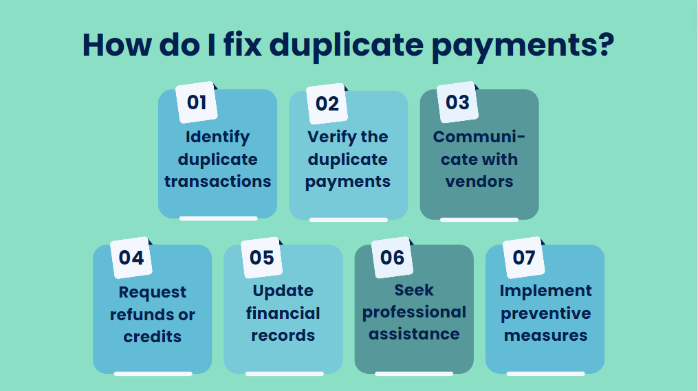 How to fix duplicate payments
