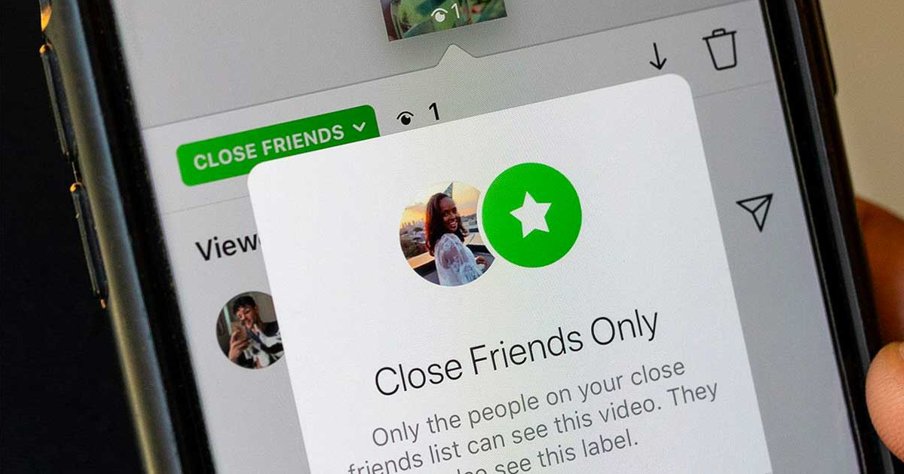 Use the close friend's feature