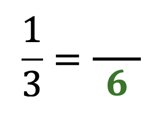 1 over 3 = something over 6.