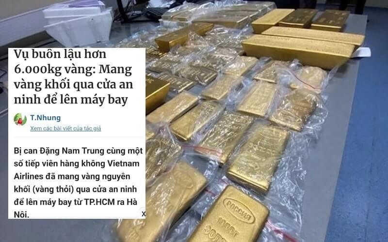VNTB – Việt Nam muốn kiểm soát thị trường vàng trong bối cảnh buôn lậu vàng tràn lan