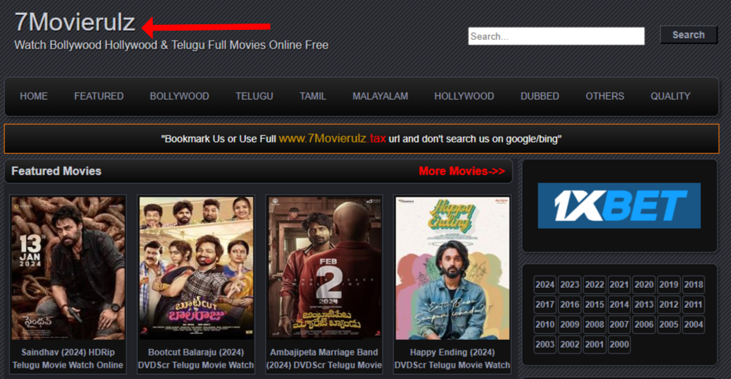 Movierulz UI Watch Bollywood and Hollywood Movies Online Free In HD