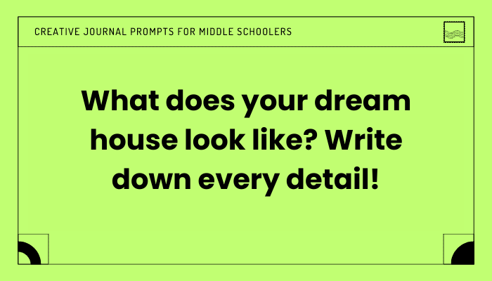 creative writing journal prompts for middle school