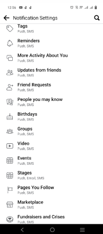mobile facebook notification settings