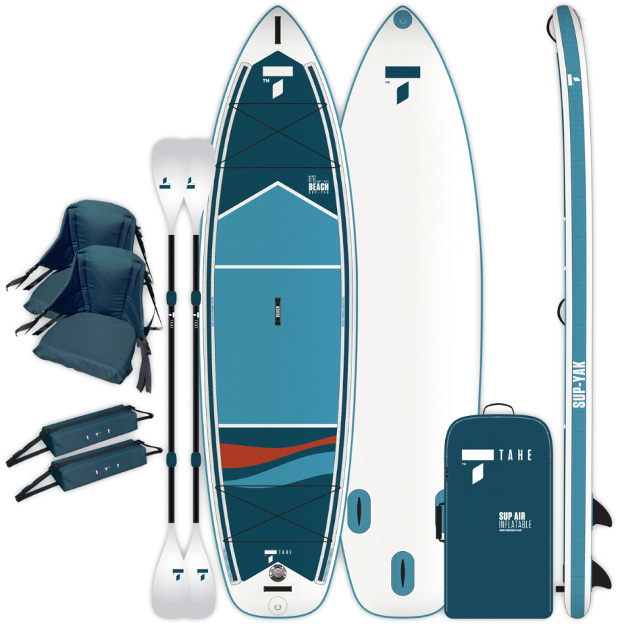 Pack complet d'un paddle gonflable modulable en kayak