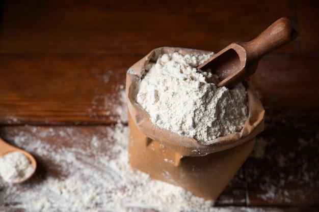 Free photo stashed flour used for cooking