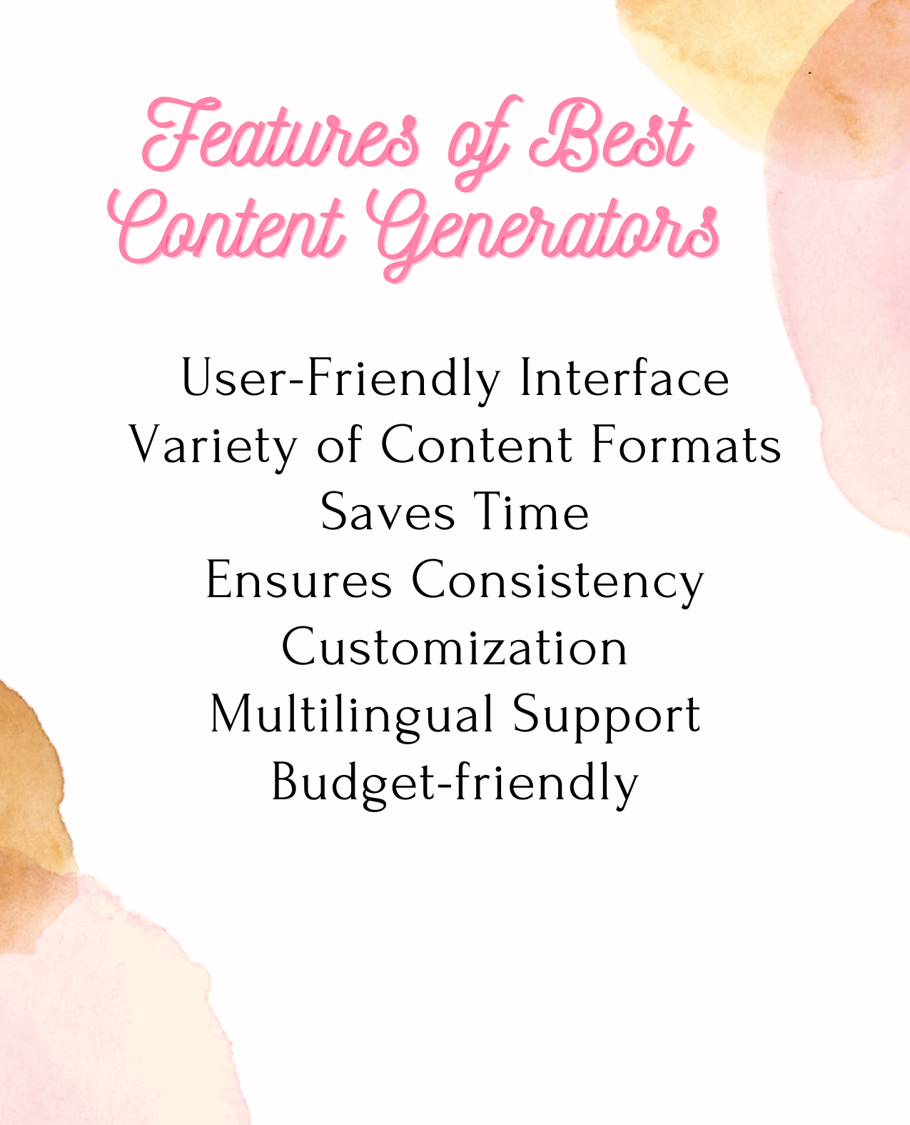Features of Best Content Generators