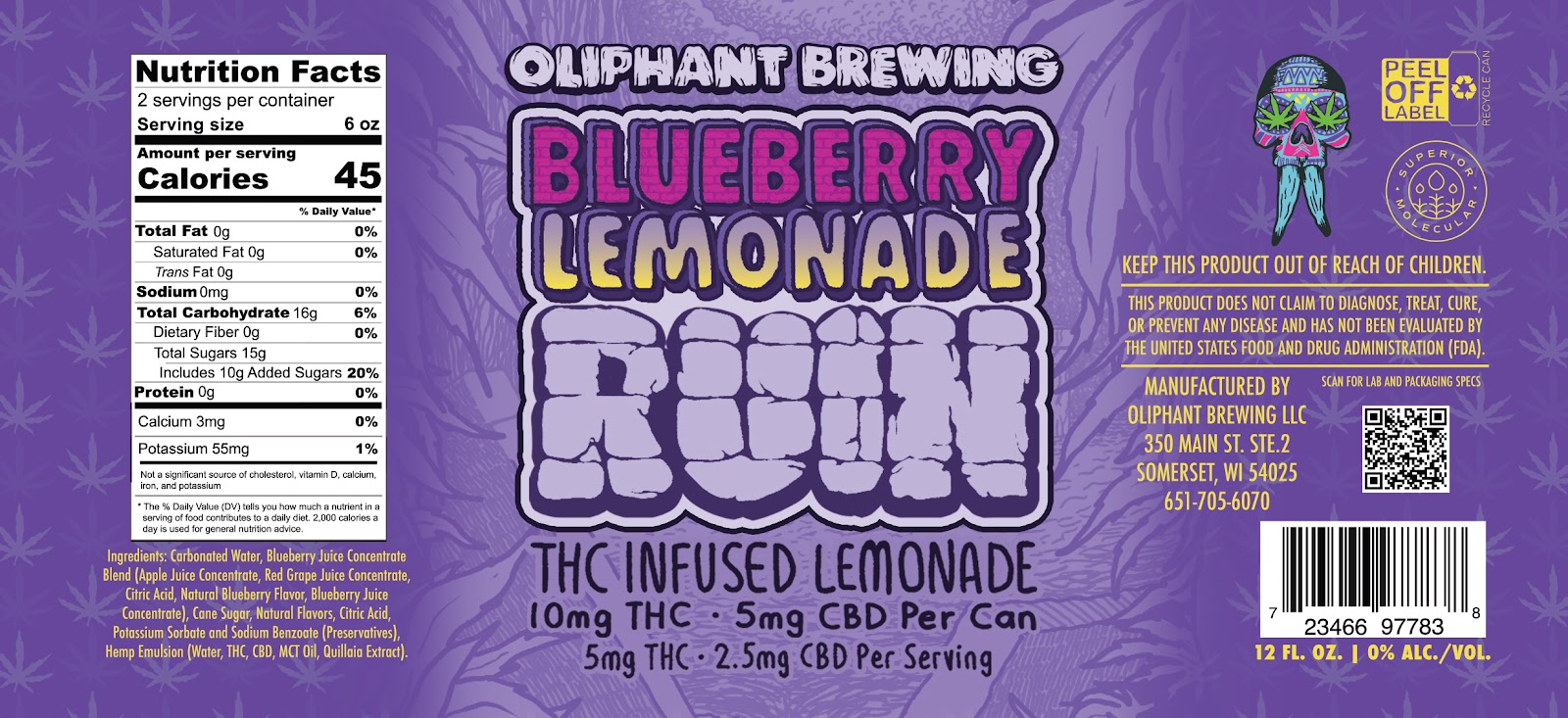 Oliphant Brewing Co Blueberry Lemonade Ruin