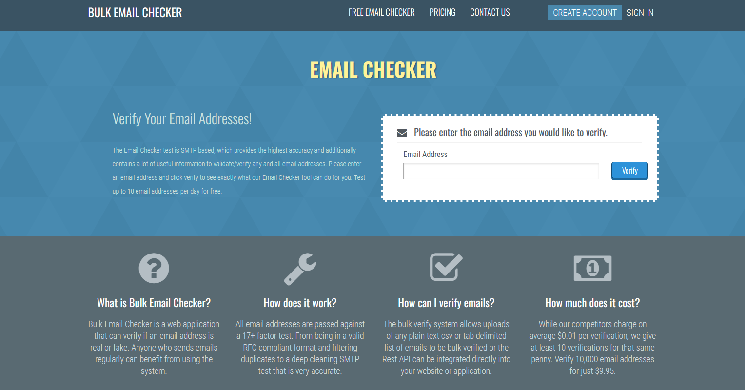 bulk email checker