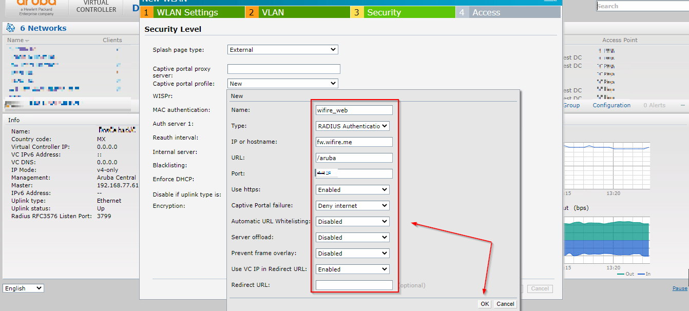 Aruba virtual controller