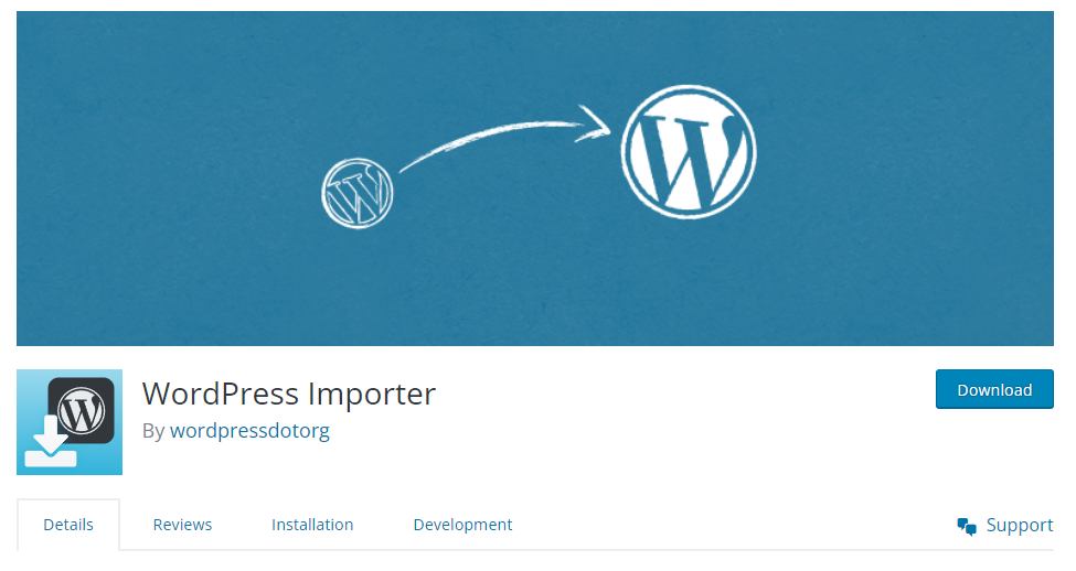 WordPress importer plugin