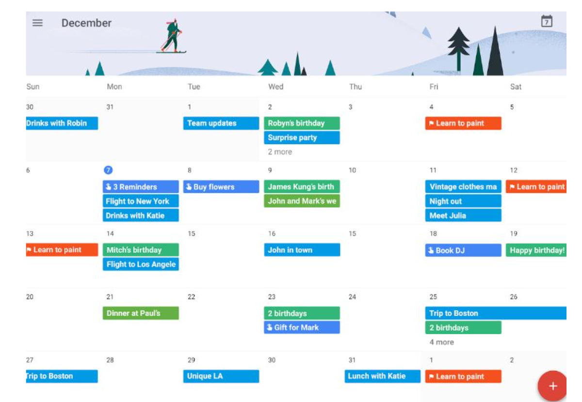Image depicting a Google Calendar with reminders
