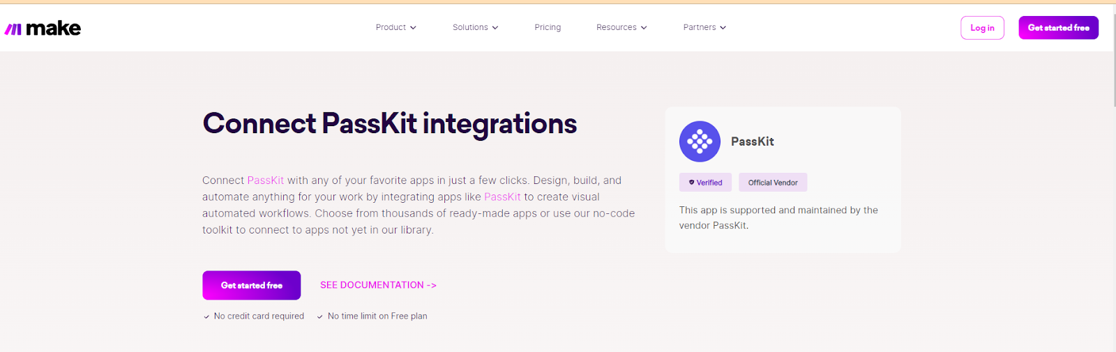 PassKit integration with Make