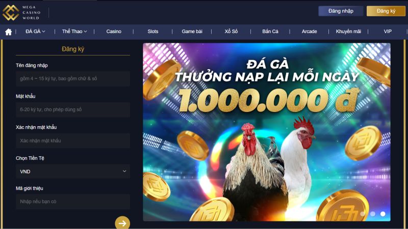 Hướng dẫn chi tiết các bước đăng ký tài khoản đá gà thomo tại casinomcw