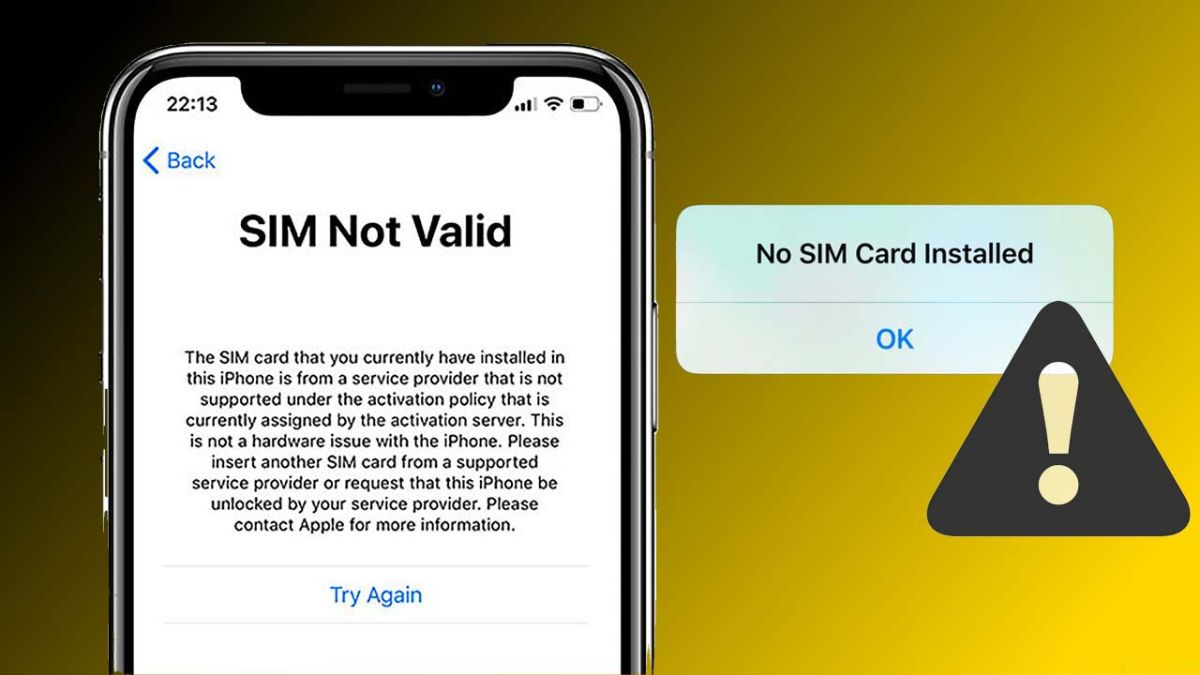 Điện thoại thông báo không nhận được SIM