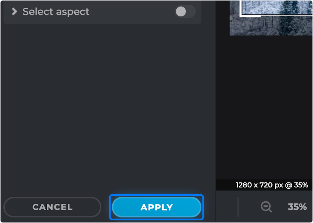 When satisfied, Click on 'APPLY'