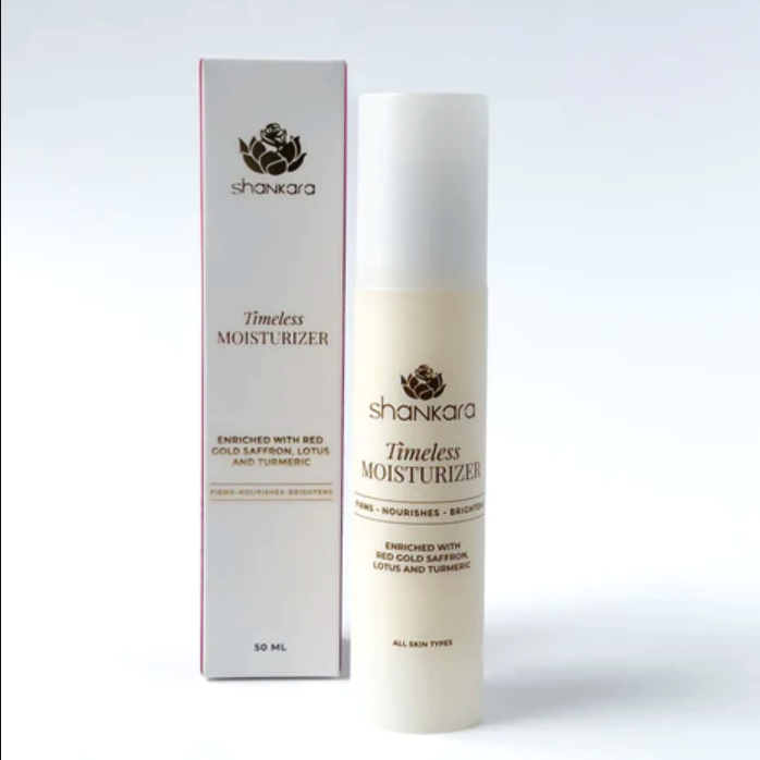Shankara's Timeless Moisturizer Bottle, which is perfect for a Ayurvedic Massage