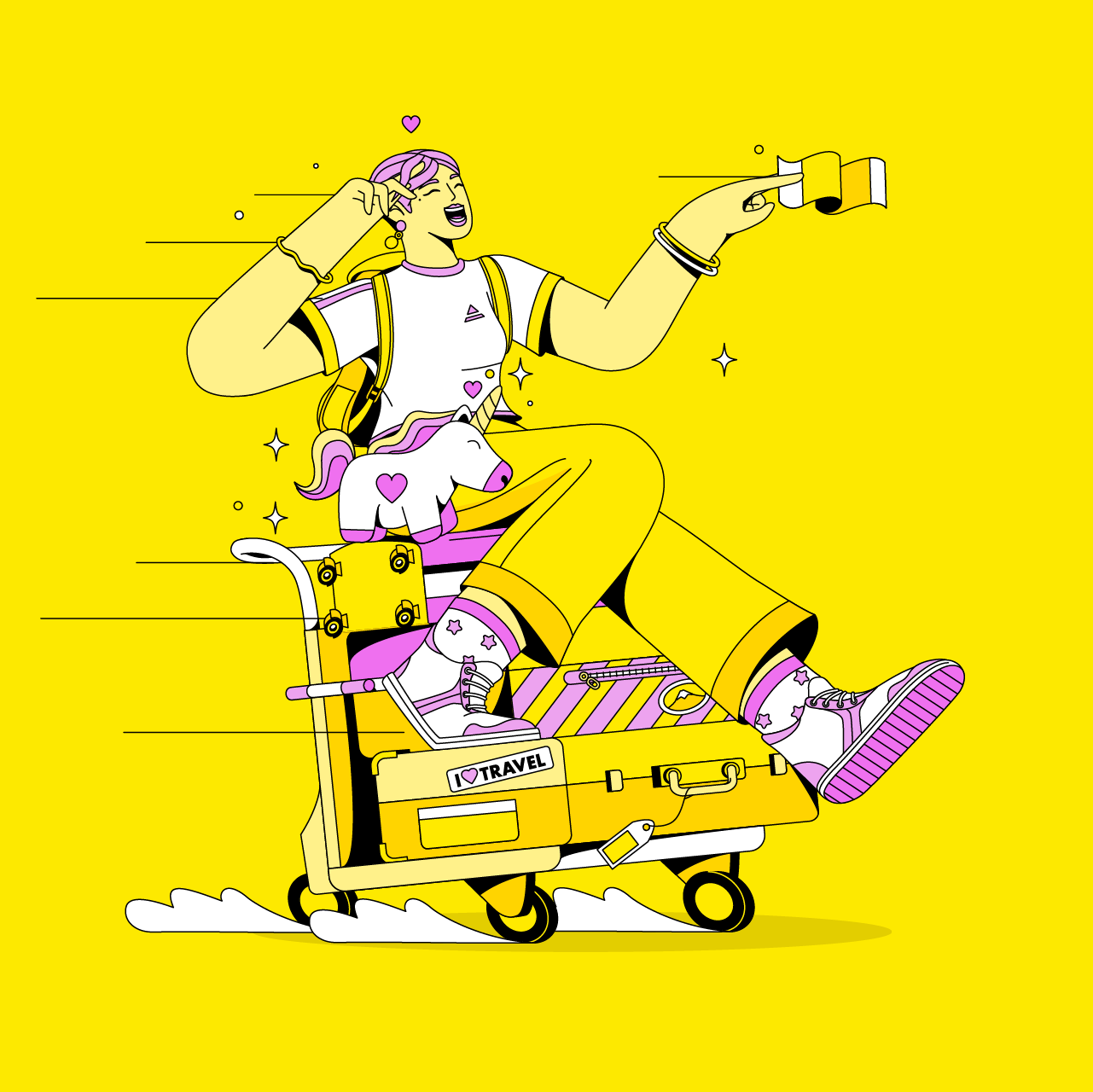 Artifact from the Scoot Airlines Illustration Showcase article on Abduzeedo